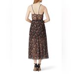 Allen Schwartz Eden floral mesh bustier boning midi dress 10 Black Photo 4