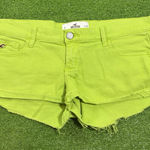 Hollister VTG Y2K  Low Rise Micro Denim Booty Shorts 9/29 Trashy Brat Lime Green Photo 0
