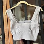 FP Movement Good Karma Square Neck sports Bra M/L Ice Grey top ribbed tank Gray Size M Photo 5