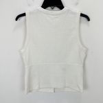 Madewell Split Crewneck Cardigan Tank Lighthouse Beige Knit Vest Cropped S NWT Photo 7