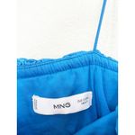 Mango  Cobalt Blue Long Maxi Dress Ruffles Size Small Babydoll Preppy Art Chic Photo 5