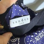 Sandro  Navy Bandana Print Crop Top size 1 silk Photo 6