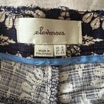 Elevenses Anthropologie Navy Floral Medallion Shorts Size 12 Boho Chic Photo 12