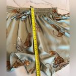 NWOT MABLE Boutique Sage Green Satin Cheetah Drawstring Pull On Shorts Small​ Photo 9