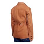 Anthropologie Tabitha Theodora Burnt Orange Rust Jacket Ruffle Military Size 4 Photo 6