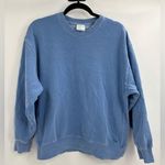 Aritzia  tna sweatfleece cozy fleece boyfriend fit blue sweatshirt Photo 0