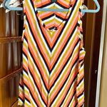 Scotch & Soda  Chevron Stripe Tank Top Size S Yellow Orange White Maroon Photo 0