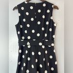 Karl Lagerfeld  6 Classic Wide Leg Belted Polka Dot Jumpsuit Black n White Photo 6