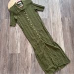 Free People NEW riding waves maxi knit sweater dress in olive green Photo 2