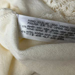 ZARA Cream Crochet Blouse Cropped Flutter Sleeve Boho Beachy Boxy M Peasent Photo 5