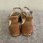 Free People North Shore Clog Tan Leather Strappy Stud Sandals Size 39 Boho EUC Photo 2