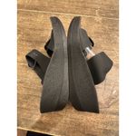 Fantasy Sandals Helena Sandal in Black Leather Wedge Size 39‎ US 9 Photo 4