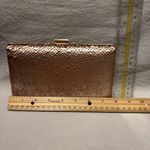 Urban Expression Urban Expressions Sequin Rose Gold Vegan Leather Clutch Snap Closure Chain Strap Photo 2