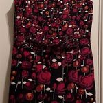 Elie Tahari | Red & Black Floral Mock-neck Professional  Sleeveless Dress 10 Photo 2