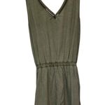Anthropologie Cloth & Stone Burlingame Romper Green V-Neck Tie Waist NWOT Photo 1