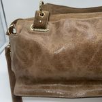 Vince Camuto  Metallic Taupe Leather Multi‎ Compartment Convertible Shoulder Bag Photo 4