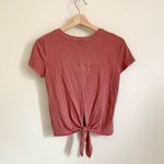 Aerie Red Crewneck Short Sleeves Tie Back Tee US XS Photo 3