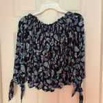 We The Free People Lexington Off Shoulder Stretchy Knit Floral Top Small Photo 6