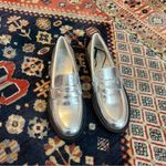ZARA Metallic Silver Loafers- Never worn Photo 1