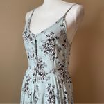 Angie | Blue Floral Handkerchief Button Down Hem Dress Sz M Photo 6