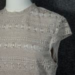 Dolce Vita Lace Sheath Dress Tan Beige Lined Short Sleeve Size Medium Photo 4