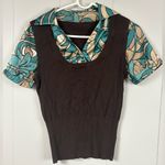 Apt. 9  90’s Layered Brown Sweater Vest Mid Century Small Office Academia Vintage Photo 11