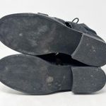 Jeffrey Campbell [] Black Slashed Nubuck Leather Lace Up Combat Boots Size 6.5 Photo 9