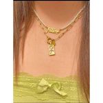 18K Gold Plate Snake Necklace Charm Pendant Holder Stainless Steel Unisex Photo 6