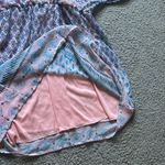 Peppermint  Pink and Blue Chiffon Wrap Mini Dress Photo 3