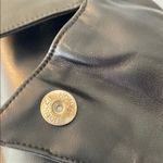 Fiorucci  Chic Black Faux Leather Sleeveless Moto Dress with Zipper size 6 NWT Photo 2