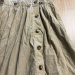 J.Crew Cream Tan Short Sleeve cotton Front Button Wrap Midi Dress Size 0 NEW Photo 1