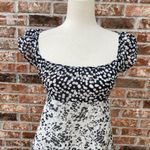 Kensie Y2K Vintage tie-back black and white floral top / 2 / Excellent condition Photo 2