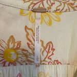 Free People | Hawaiian Floral Print Mini Dress Short Sleeve Empire Waist Large Photo 6