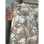 Nicole Miller Tropical Leaf Linen Cream Wide Leg Pants Womens XL Lagenlook Photo 3