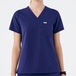 FIGS Women's Catarina One Pocket Scrub Top in Sapphire, Size Small Photo 0