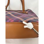 Giani Bernini Plaid Tote Bag Handbag Purse Satchel Brown Trim Photo 5