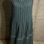 World Market Green Sleeveless Tiered Boho Festival Gorp Maxi Dress Size S/M Photo 0