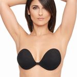 Black Strapless Adhesive Bra with Front Clasp + Reusable Nipple Covers Size undefined Photo 0