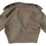 ZARA  Houndstooth Cropped Blazer Jacket Long‎ Sleeve Button Down Women's XS Photo 4