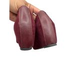 Hush Puppies Size 7.5 Burgundy Suede Slip-On Shoes Embroidered Detail Photo 6