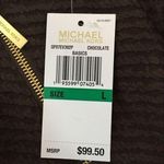 New Michael Kors MK‎ Pencil double zip chocolate sk Brown Size L Photo 2