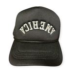 America Upside Down Trucker Hat Black Photo 0