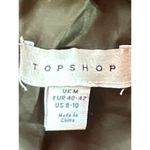 Topshop  Olive Green Faux Leather Moto Biker Jacket Belted Size M Photo 2