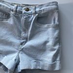 American Apparel  Railroad Stripe Cuffed Hem Shorts Size 26 Photo 1