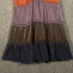 Storia Dress Womens Medium Multicolor Tiered Ruffle V-Neck Sleeveless Polka Dot Photo 3