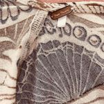 Free People Brown & Black Abstract Printed Flare Open Sleeve Shirt Photo 7