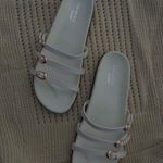 Top Moda Buckle Strap Sandals White Size 7.5 Photo 0