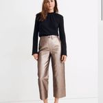 Madewell Emmett Wide-Leg Crop Pants in Metallic 26 Photo 1
