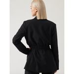 Athleta Endless Primatwill Blazer Jacket Minimalist Open Stretch Black US 20 NWT Photo 3