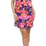 Trina Turk Multicolor Floral Halter Mini Dress Cover Up Swimwear Pool Sz Large Photo 0